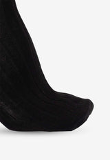 Versace Logo Ribbed Socks Black 1008835 1A09952-1B000