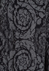 Versace Barocco Jacquard Wool Sweater Gray 1013400 1A09516-1B000