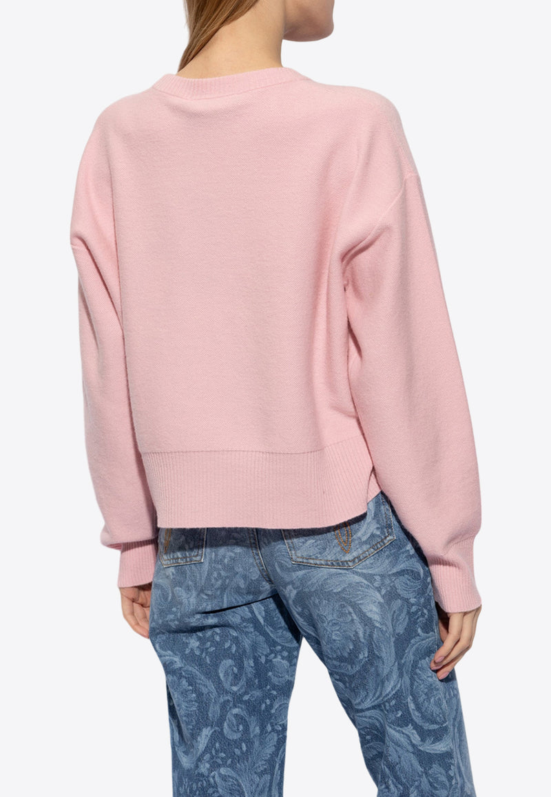 Versace Medusa Wool Blend Knit Sweater

 Pink 1013429 1A10005-1PR20
