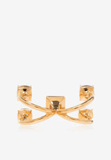 Versace Medusa Square Cuff Ring Gold 1013665 1A00621-4J090