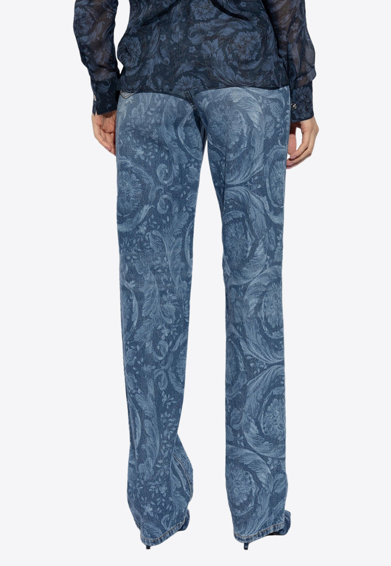 Versace Barocco Straight-Leg Jeans Blue 1011519 1A10029-1D030