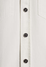 Versace Medusa Buttons Denim Overshirt Cream 1013887 1A10032-1D110