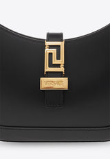 Versace Small Greca Goddess Leather Hobo Bag Black 1013167 1A05134-1B00V