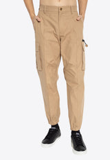 Versace Slim-Leg Cargo Pants Beige 1014045 1A09992-1KD40