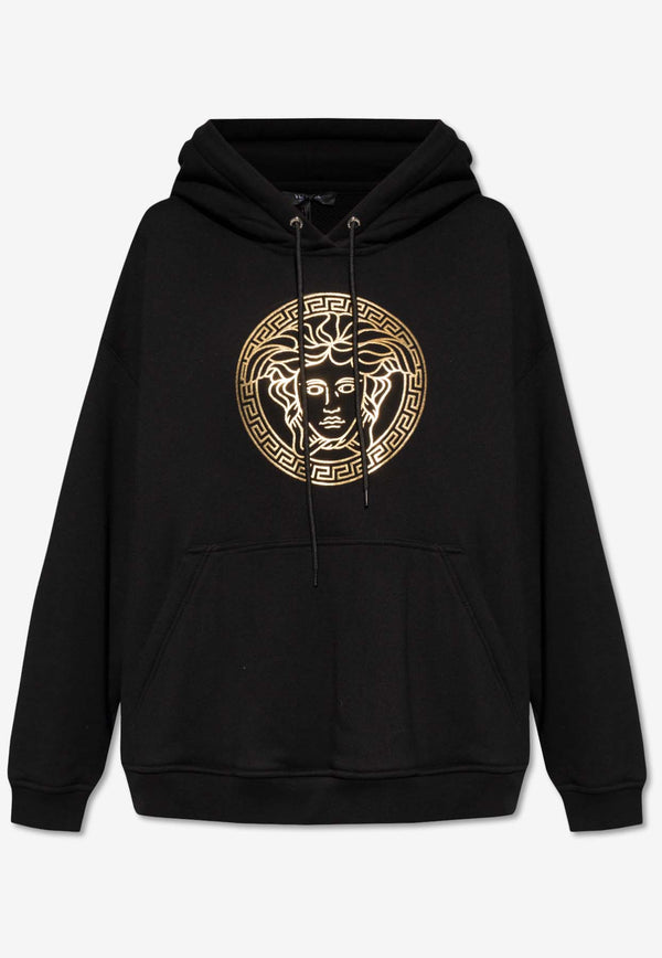 Versace Medusa Head-Print Hooded Sweatshirt Black 1014289 1A10156-2B130