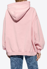 Versace 90's Vintage Logo Hooded Sweatshirt Pink 1013597 1A10132-1PR20