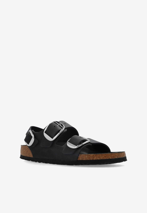 Birkenstock Milano Big Buckle Leather Sandals Black 1024953 0-BLACK