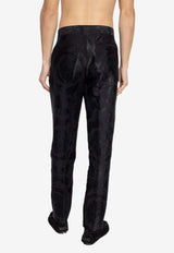 Versace Barocco Jacquard Tailored Pants Black 1013924 1A09810-1B000