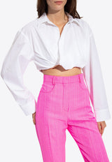 Jacquemus Bahia Courte Cropped Shirt White 233SH042 1454-100