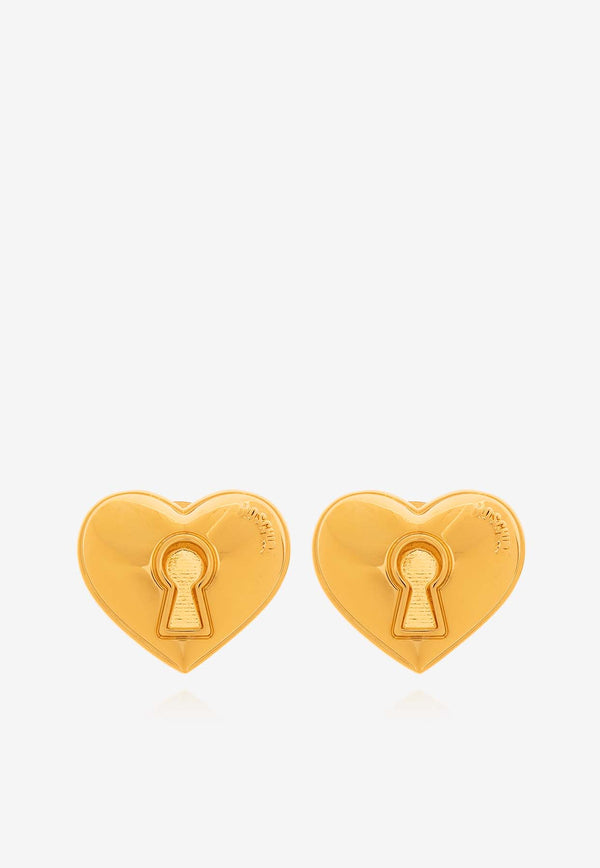 Moschino Heart Clip-On Earrings 24171 A9184 8404-0606 Gold