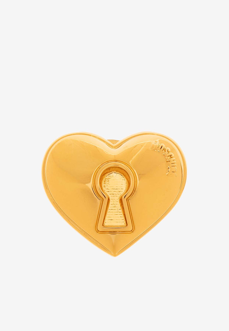 Moschino Heart Clip-On Earrings 24171 A9184 8404-0606 Gold