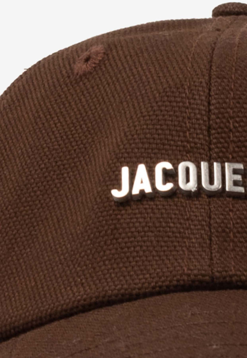 Jacquemus Frayed Logo Baseball Cap Brown 235AC452 5035-850