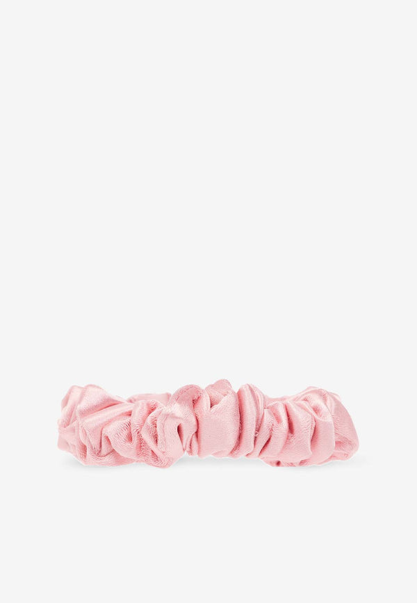 Versace Medusa Plaque Satin Scrunchie Pink 1013752 1A09636-1PS30