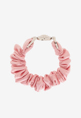 Versace Medusa Plaque Satin Scrunchie Pink 1013752 1A09636-1PS30