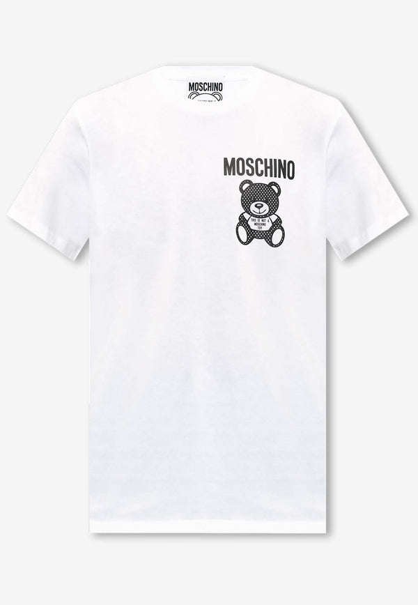 Moschino Logo Short-Sleeved T-shirt 241ZR V0729 2041-1001 White