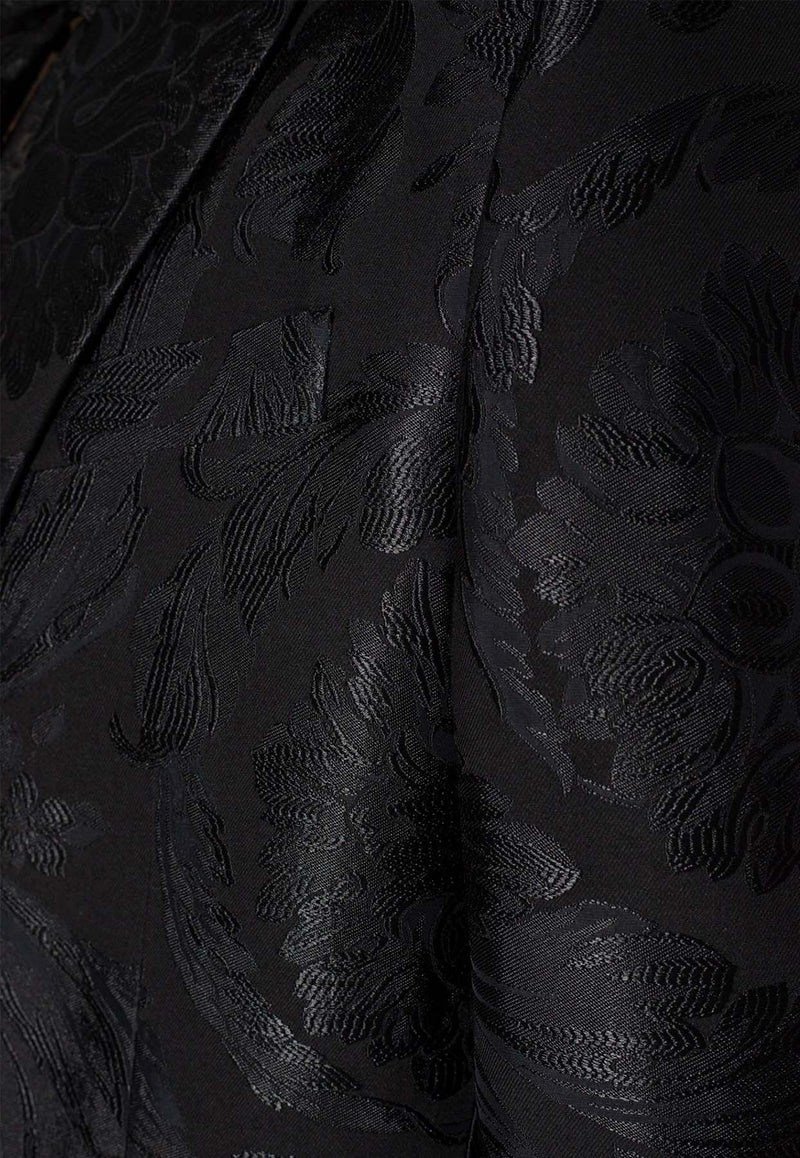 Versace Single-Breasted Barocco Blazer Black 1013884 1A09810-1B000