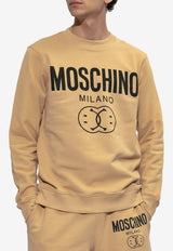 Moschino Logo Crewneck Sweatshirt 241ZR J1719 2028-1148 Beige