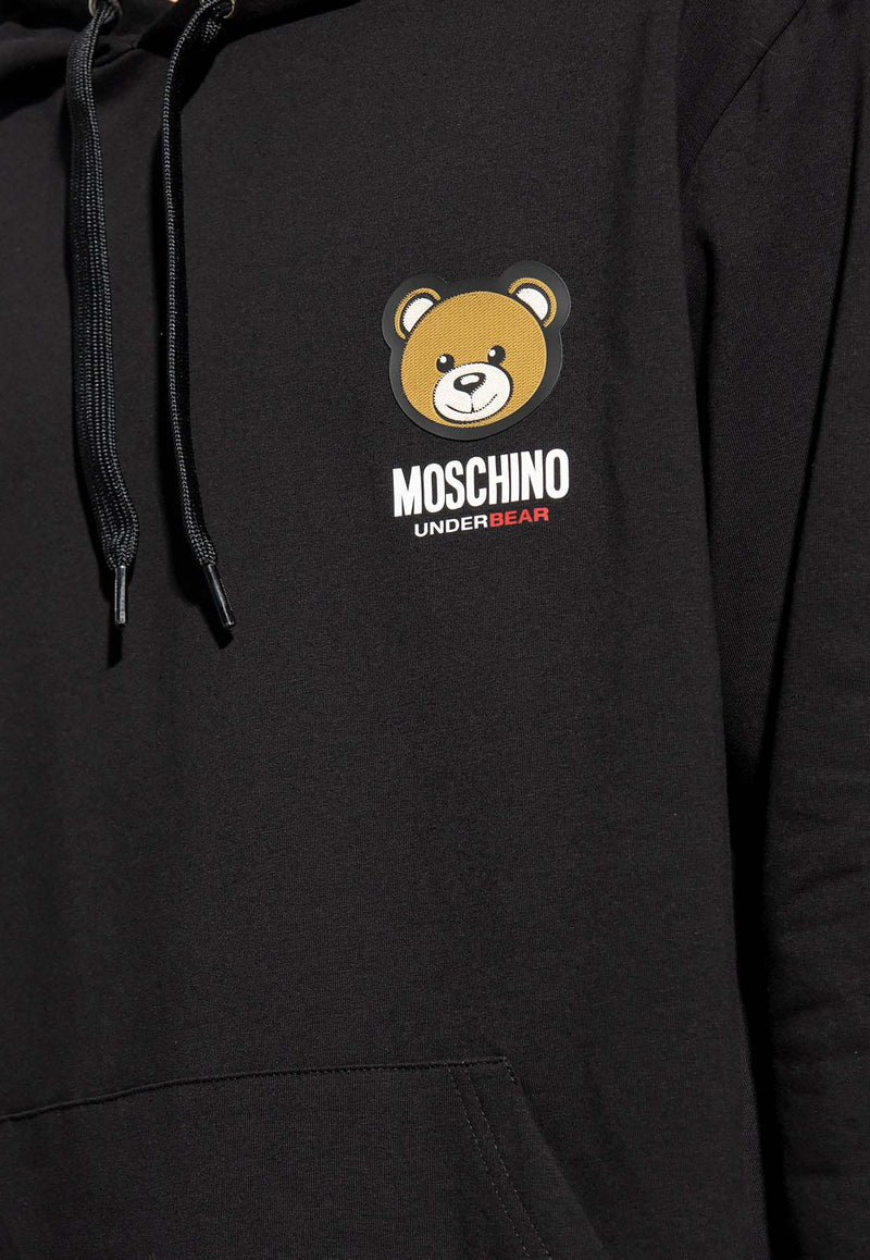 Moschino Logo Hooded Sweatshirt 232V1 A1790 4413-0555 Black