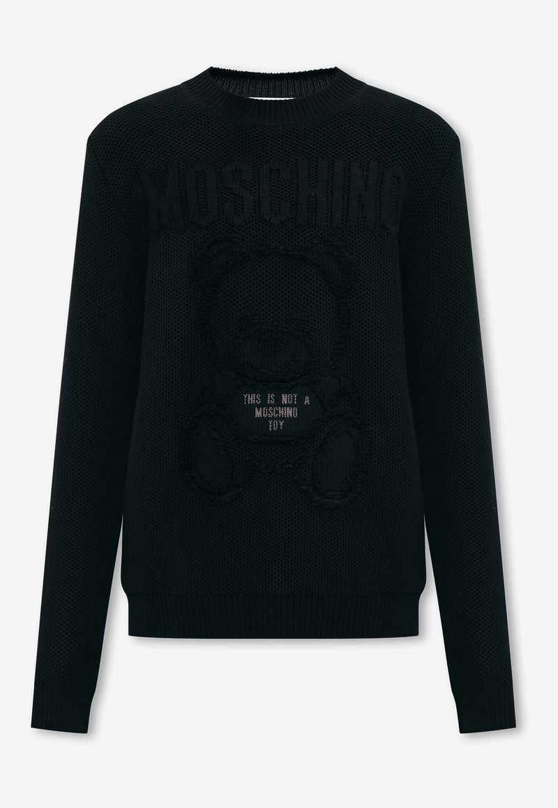 Moschino Intarsia Knit Sweater 241ZR V0926 2003-0555 Black