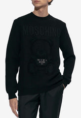 Moschino Intarsia Knit Sweater 241ZR V0926 2003-0555 Black