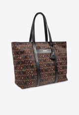 Moschino All-Over Logo Tote Bag 2416M A7402 8268-1103 Multicolor