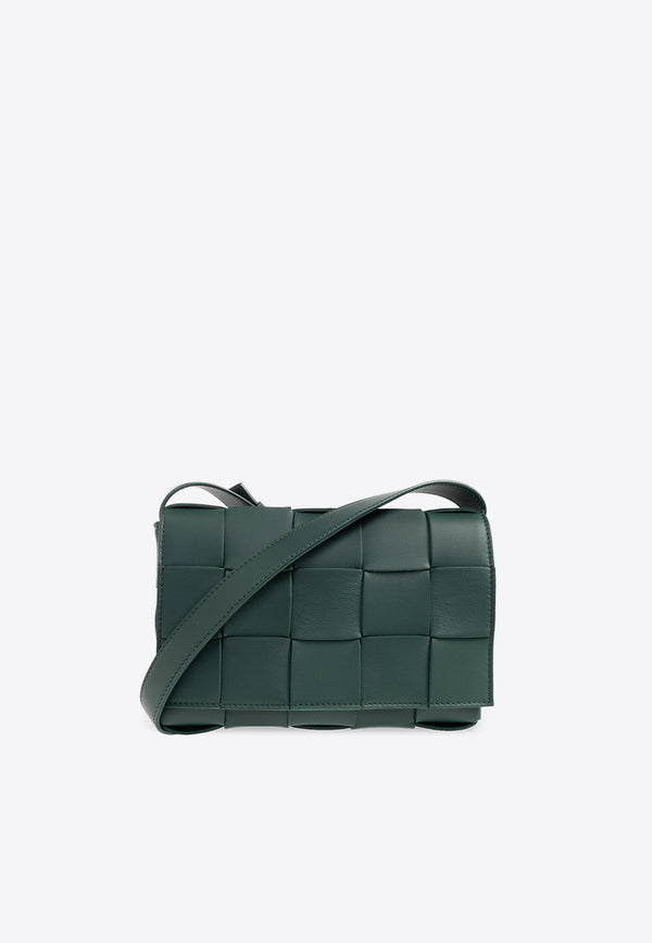 Bottega Veneta Cassette Intrecciato Shoulder Bag Emerald Green 578004 VMAY1-3049