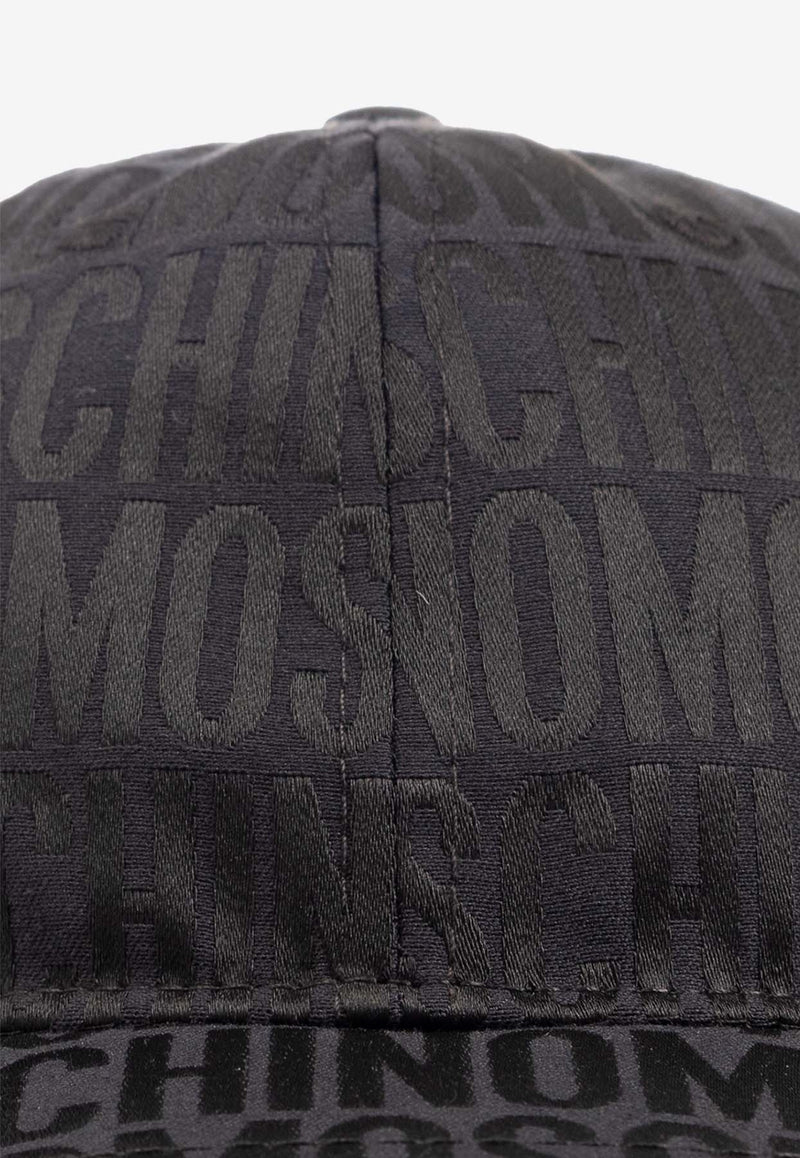 Moschino All-Over Logo Baseball Cap 2416M A9210 8268-4555 Black