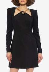 Moschino Heart Lock Chain Mini Dress 241E J0412 0524-0555 Black