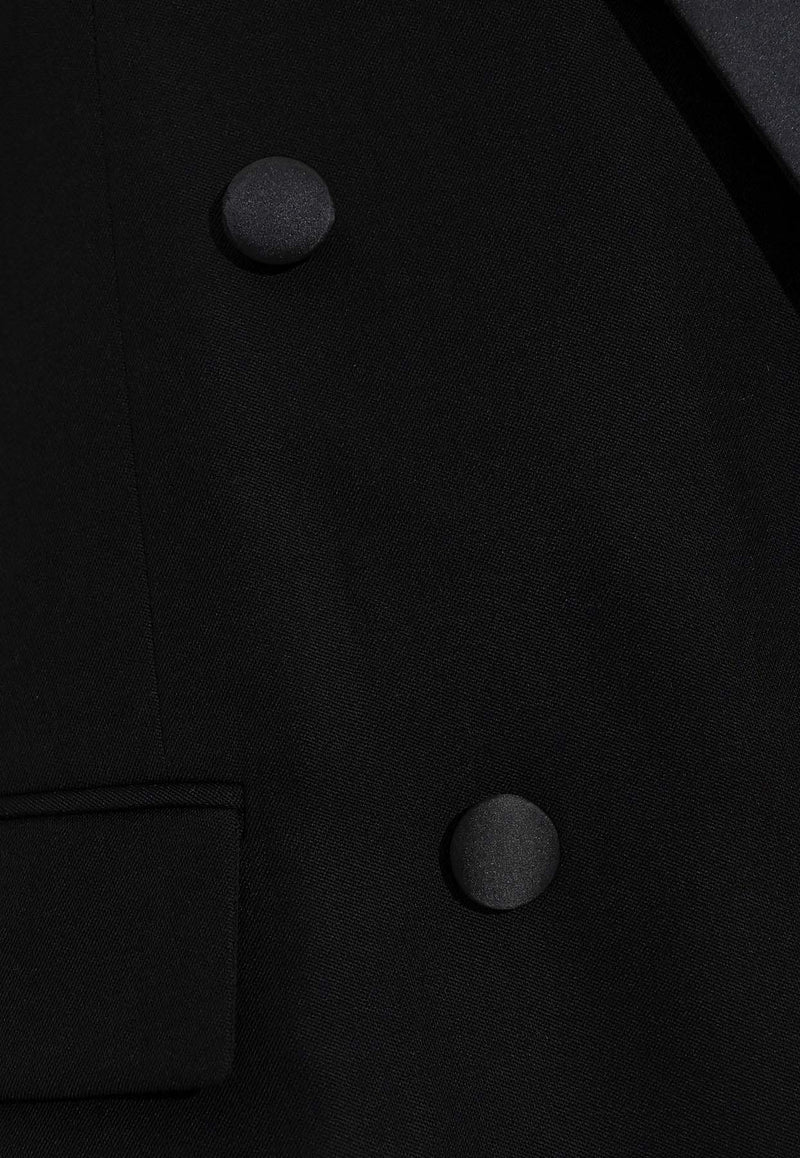 Stella McCartney Double-Breasted Wool Blazer Black 650087 3DU700-1000