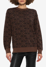 Moschino All-Over Logo Sweater 241EM A0902 2700-1103 Brown