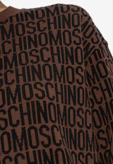 Moschino All-Over Logo Sweater 241EM A0902 2700-1103 Brown