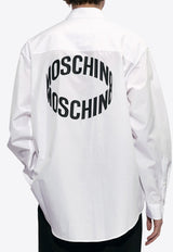 Moschino Logo Long-Sleeved Shirt 241ZR A0227 2035-1001 White