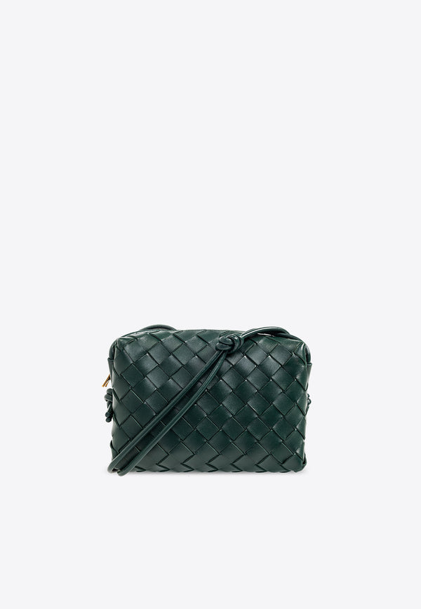Bottega Veneta Mini Loop Intrecciato Leather Shoulder Bag Emerald Green 723547 V1G11-3049