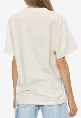 Stella McCartney Kissing Swans Logo T-shirt Cream 6J0158 3SPY70-9500