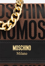 Moschino All-Over Logo Shoulder Bag 2416M A7413 8268-1103 Brown
