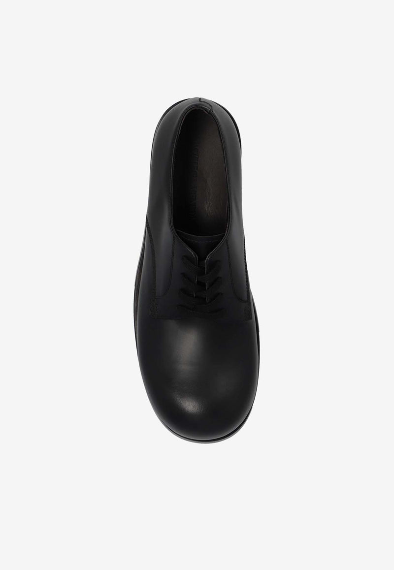 Bottega Veneta Tokyo Leather Derby Shoes Black 741324 V00H0-1000