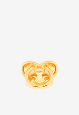 Moschino Heart Lock Ring 24171 A9185 8411-0606 Gold