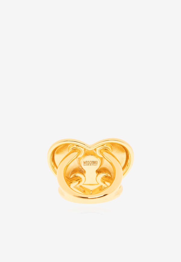 Moschino Heart Lock Ring 24171 A9185 8411-0606 Gold