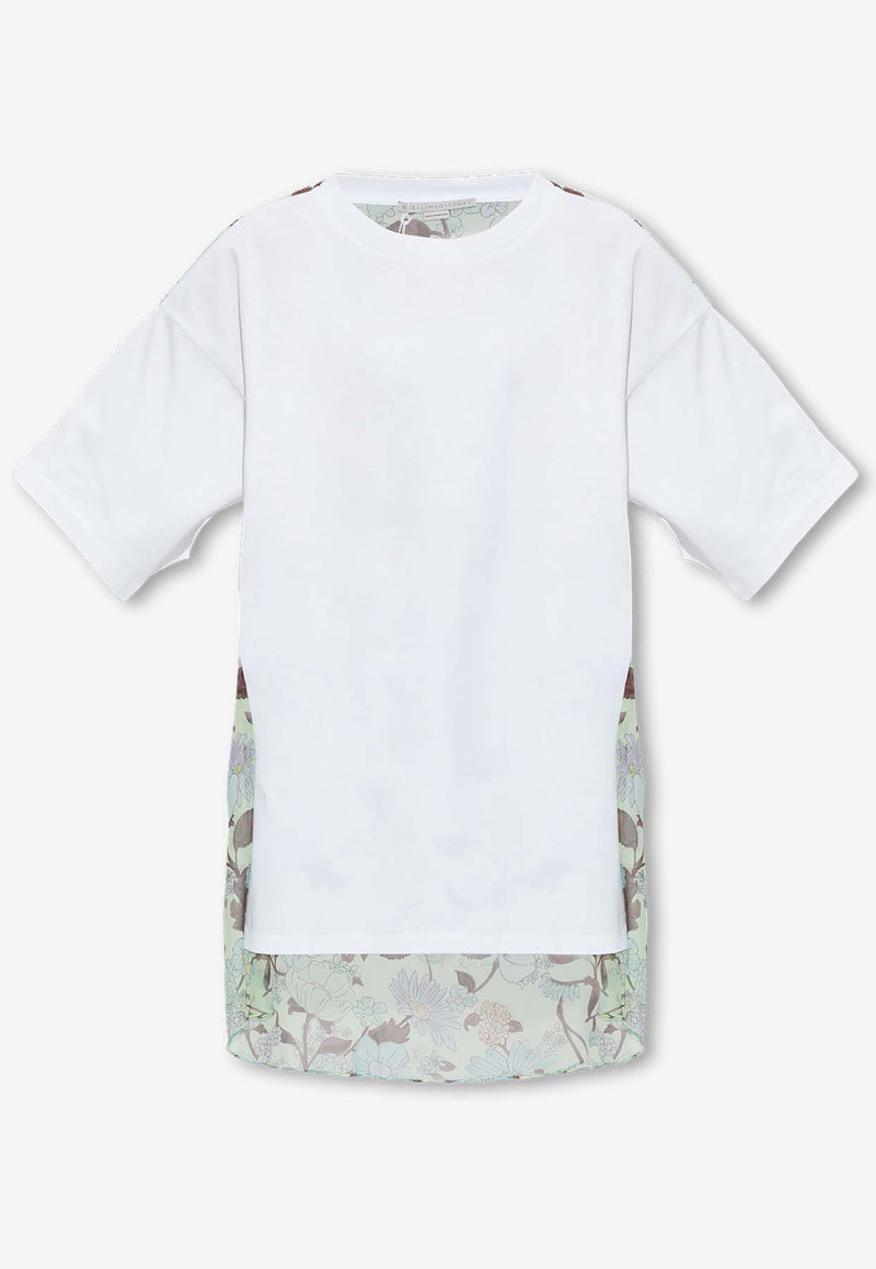 Stella McCartney Floral Print Paneled T-shirt White 6J0277 3SPY62-8490