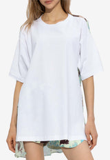 Stella McCartney Floral Print Paneled T-shirt White 6J0277 3SPY62-8490