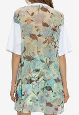 Stella McCartney Floral Print Paneled T-shirt White 6J0277 3SPY62-8490