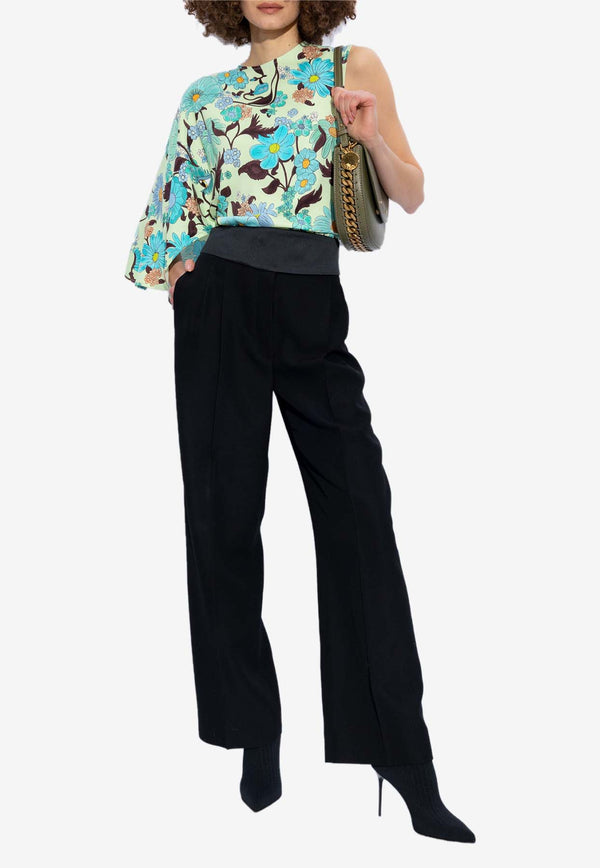 Stella McCartney One-Shoulder Floral Top Multicolor 6T0169 3DS300-3945