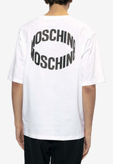 Moschino Loop Logo Crewneck T-shirt White 241ZR A0726 2041-1001