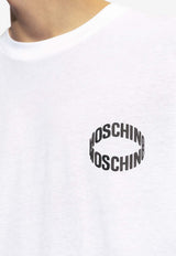 Moschino Loop Logo Crewneck T-shirt White 241ZR A0726 2041-1001