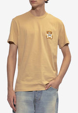 Moschino Teddy Bear Patch Crewneck T-shirt Beige 241ZR V0723 2041-0148