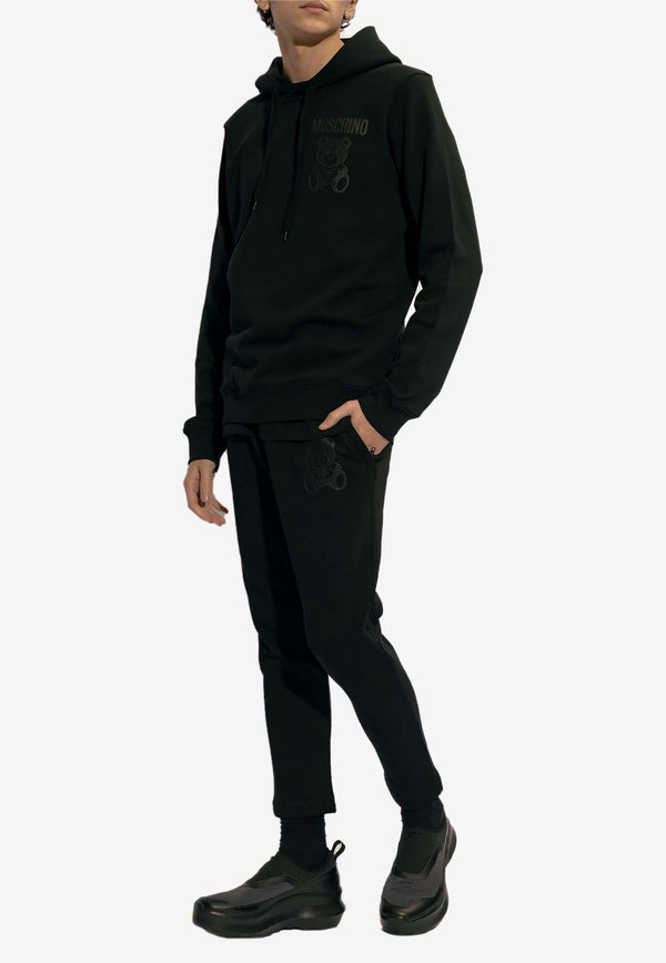 Moschino Teddy Bear Print Hooded Sweatshirt Black 241ZR V1727 2028-1555