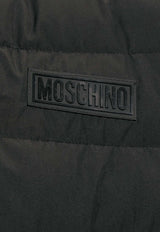 Moschino Logo Patch Padded Down Jacket Black 241ZR J0627 2013-1555