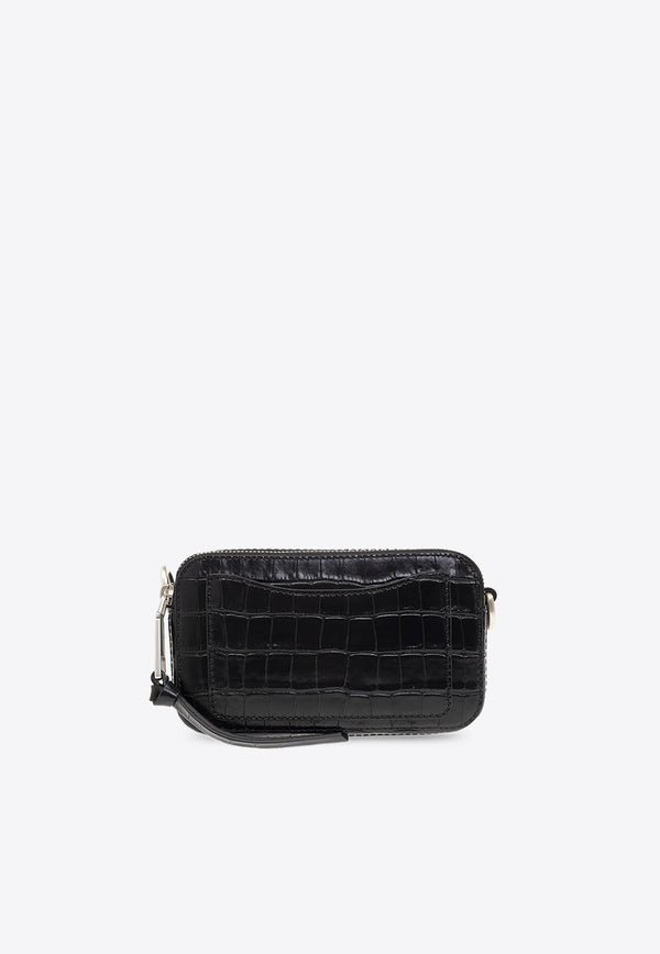 Marc Jacobs The Snapshot Croc-Embossed Leather Camera Bag Black 2F3HCR018H01 0-001