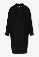 Stella McCartney Double-Breasted Wool Coat Black 660041 SPB05-1000