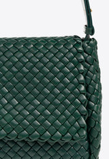 Bottega Veneta Small Cobble Padded Intrecciato Shoulder Bag Emerald Green 766783 V01D1-3049